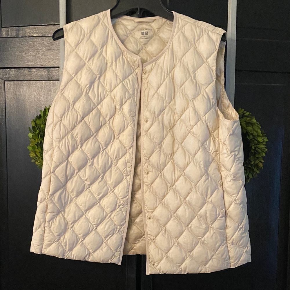Uniqlo Warm Padded Ivory Vest